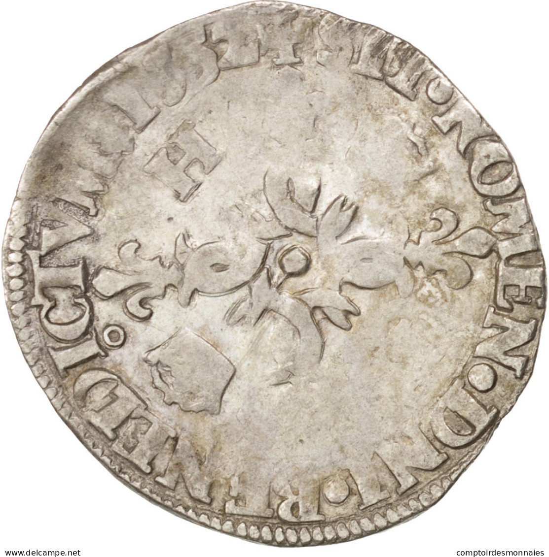 Monnaie, France, Douzain Aux Croissants, 1552, Nantes, TB, Billon, Duplessy:997 - 1547-1559 Henri II