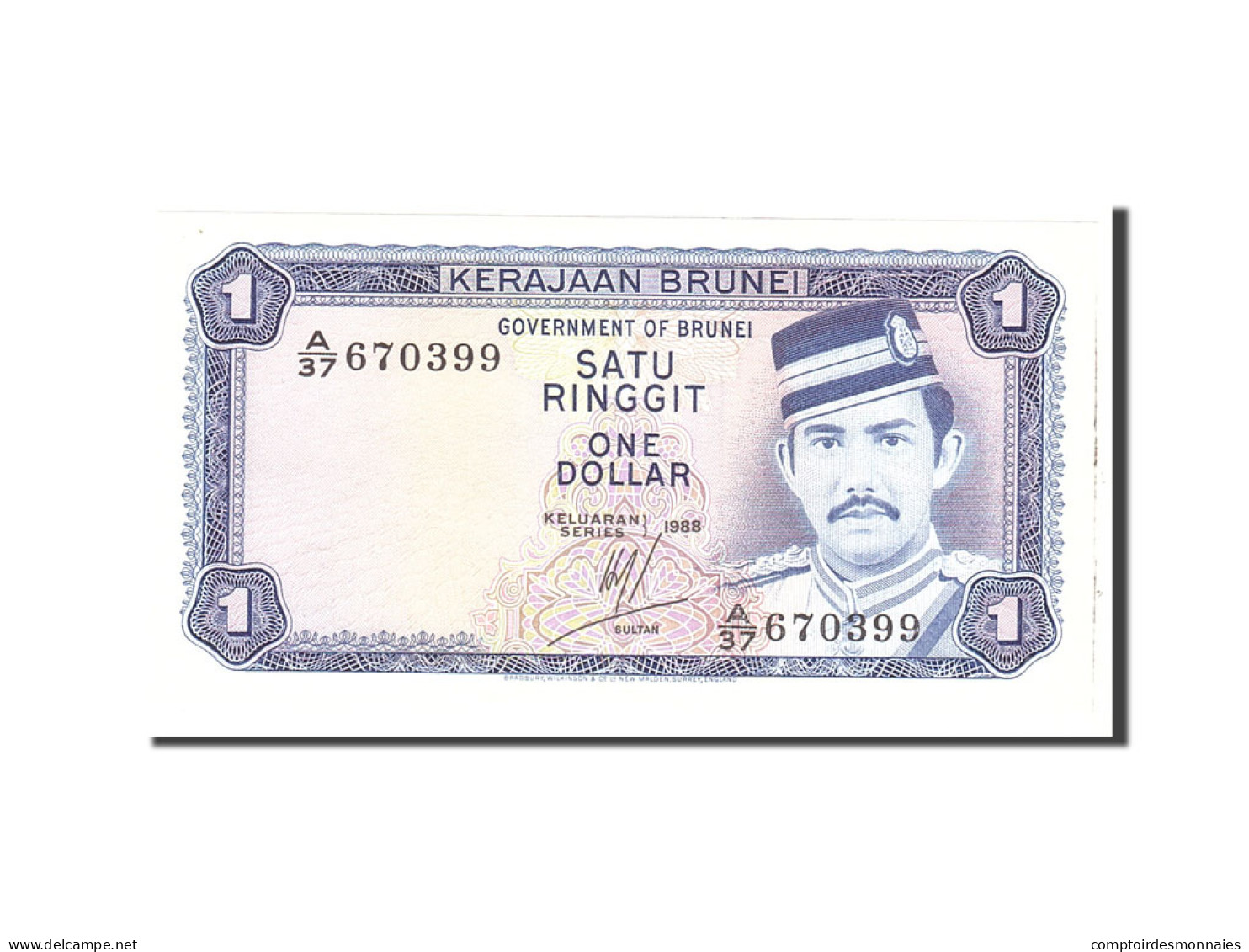 Billet, BRUNEI, 1 Ringgit, 1988, Undated, KM:6d, NEUF - Brunei