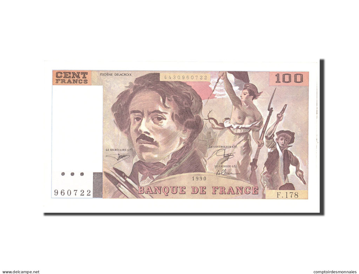 Billet, France, 100 Francs, 1990, Undated, NEUF, Fayette:69 Bis 2c), KM:154e - 100 F 1978-1995 ''Delacroix''