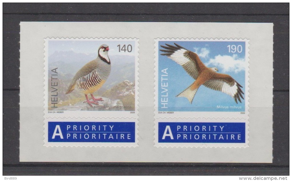 2009 Switzerland Bird Set Of 2 Self Adhesive MNH - Nuevos