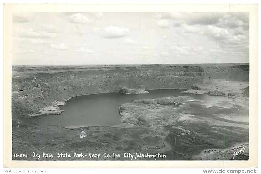 247085-Washington, Dry Falls State Park, RPPC, Near Coulee City, Sawyers Photo No 16-536 - Other & Unclassified