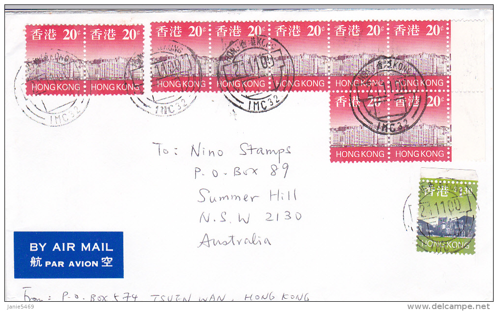 Hong Kong 2000 Cover Sent To Australia - Used Stamps