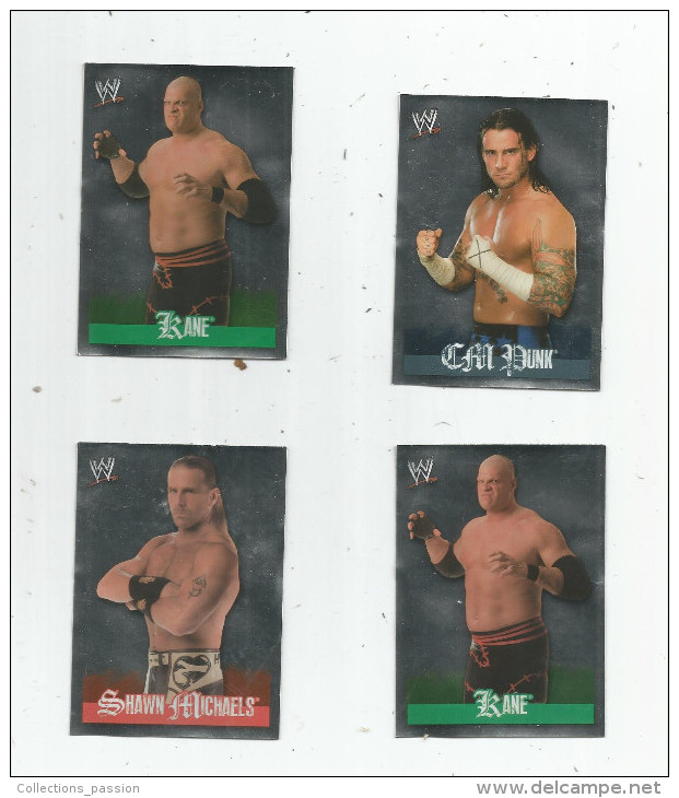 G-I-E , Carte De Collection , W KIVALS  , Topps Stickers , N° 24/24/54/105 , Catch , LOT DE 4 CARTES, Frais Fr : 1.50€ - Altri & Non Classificati