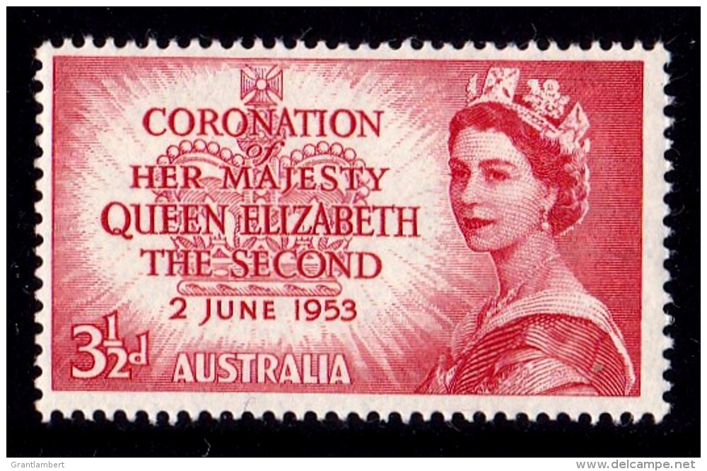 Australia 1953 Coronation 31/2d Queen Elizabeth MNH - - Mint Stamps