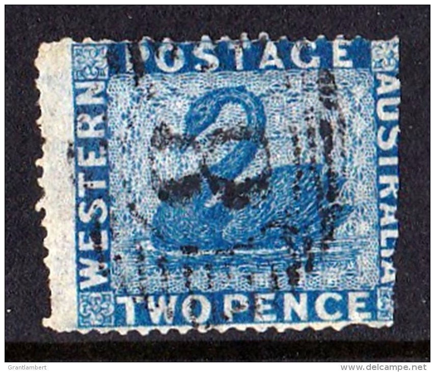 Western Australia 1861 Swan 2d Blue Used  SG 34 - Used Stamps