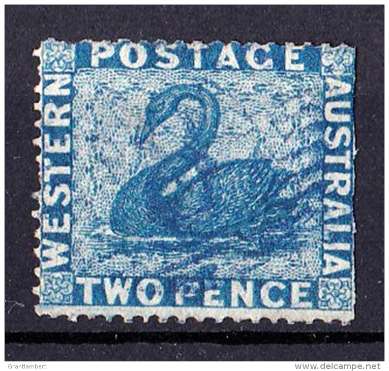 Western Australia 1861 Swan 2d Blue P14 Used   SG 39 - Usados