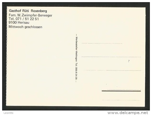 HERISAU AR Gasthof RÜTI ROSENBERG - Herisau