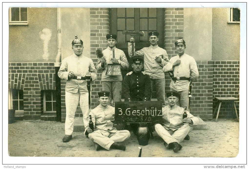 ANSICHTKAART * CPA * MILITAIR * Soldaten 1914 * GELOPEN In 1913 Van MAGDENBURG Naar GOTTENZ (3761j) - Oorlog 1914-18