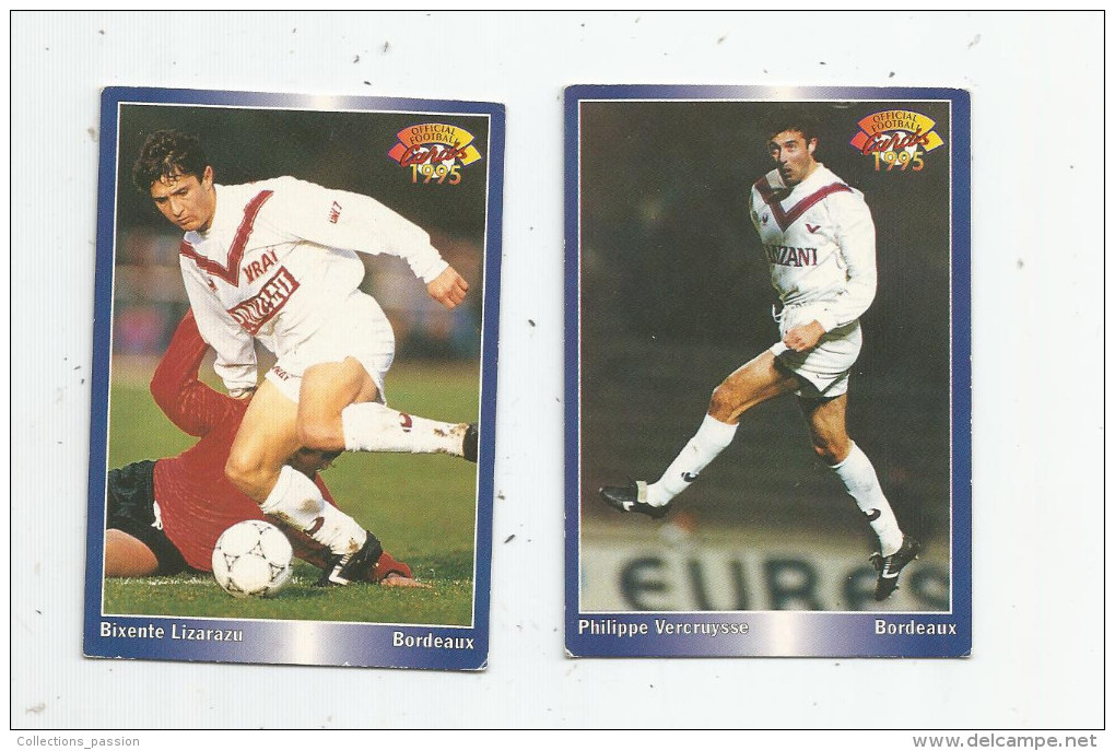 Carte De Collection , Official FOOTBALL Cards 1995 , PANINI , Bordeaux  N° 31/25 , LOT DE 2 - Autres & Non Classés