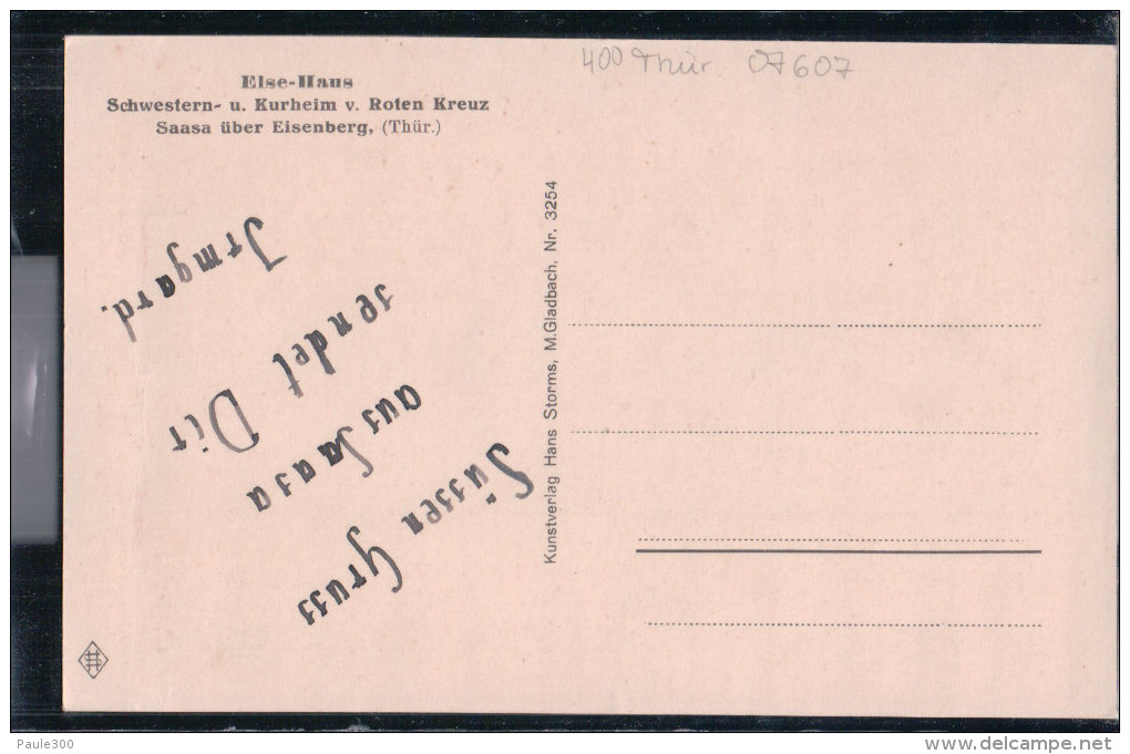 Eisenberg - Saasa - Schwestern- Und Kurheim V. Roten Kreuz - Eisenberg