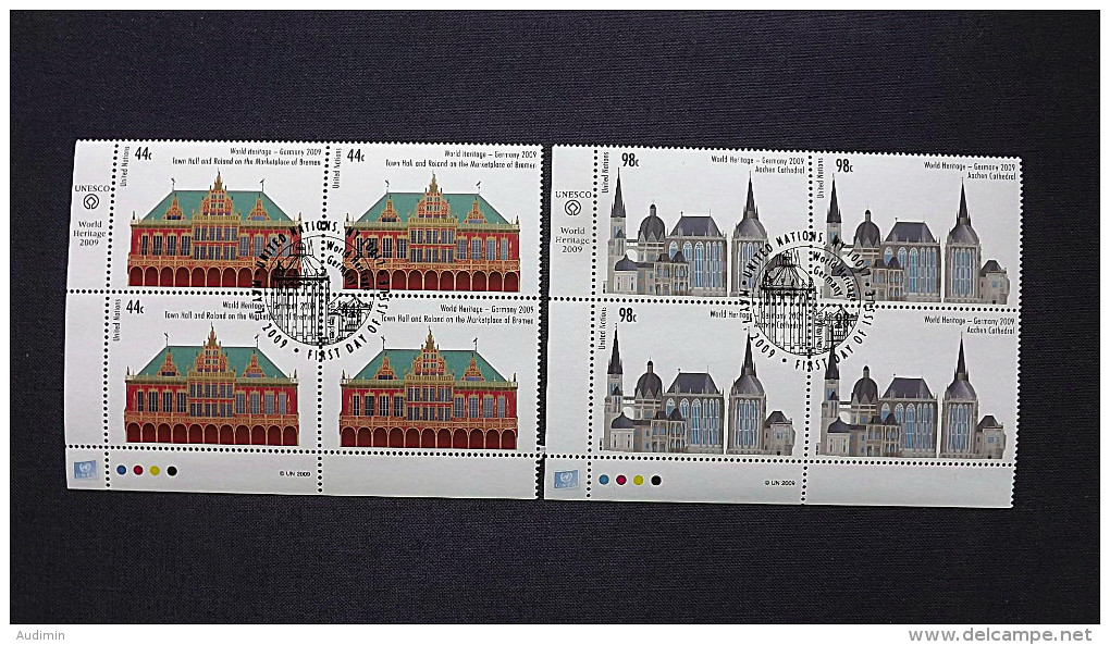 UNO-New York 1141/2 Oo/FDC-cancelled EVB ´C´, UNESCO-Welterbe: Deutschland - Gebraucht