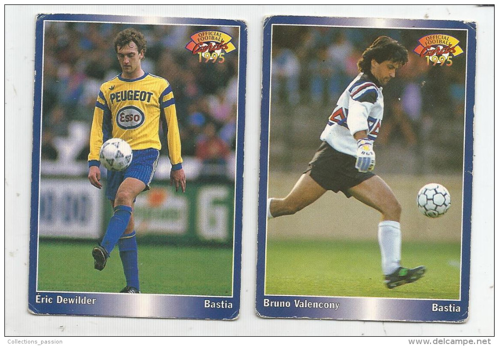 Carte De Collection , Official FOOTBALL Cards 1995 , PANINI , Bastia  N° 24/181, LOT DE 2 - Altri & Non Classificati