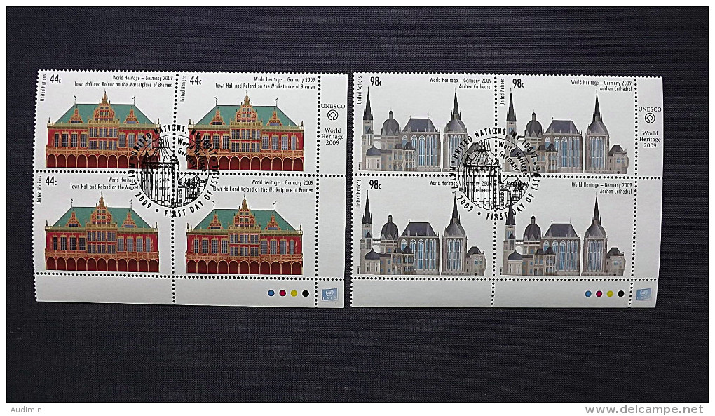 UNO-New York 1141/2 Oo/FDC-cancelled EVB ´B´, UNESCO-Welterbe: Deutschland - Oblitérés