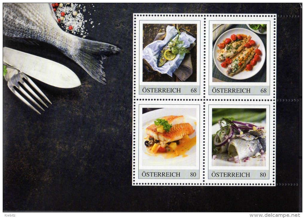 ÖSTERREICH 2015 ** Fisch Spezialitäten - PM Kleinbogen MNH - Ernährung