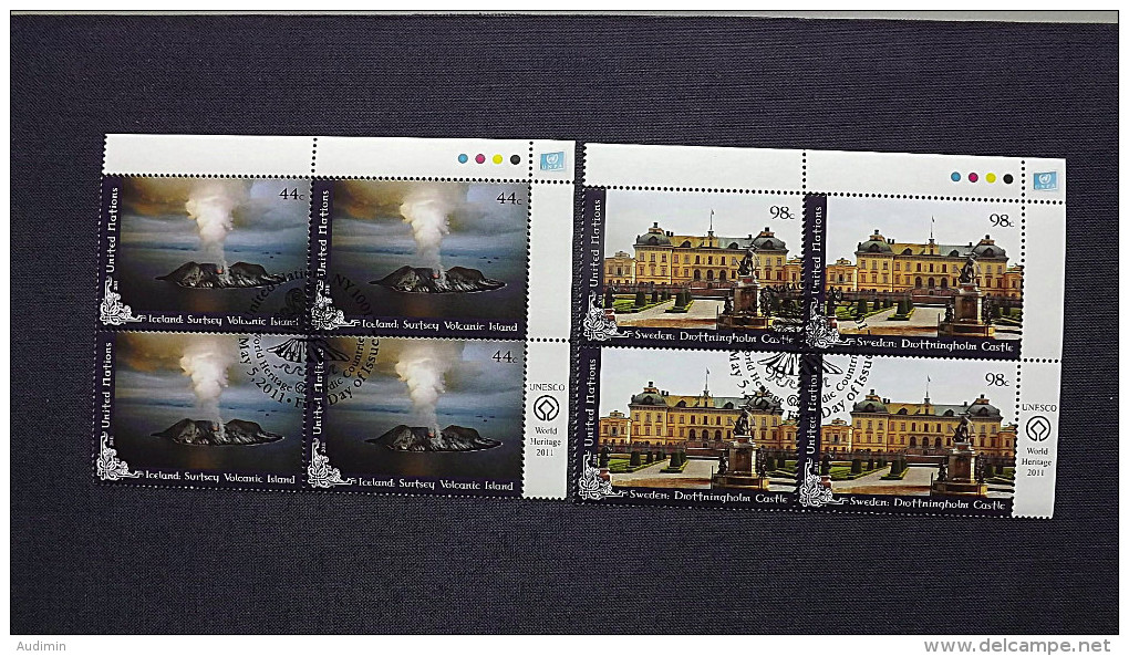 UNO-New York 1272/3 Oo/FDC-camcelled EVB ´B´, UNESCO-Welterbe: Nordische Länder - Used Stamps