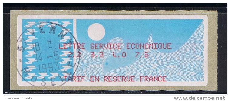 ATM, LISA 1, MONETEL CROUZET ,PAPIER CARRIER, SUPPORT JAUNE, ATM  DE TABLE DE TARIF LETTRE ECONOMIQUE EN RESERVE FRANCE - 1985 « Carrier » Paper