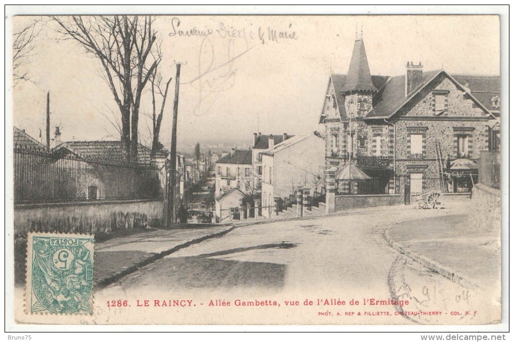 93 - LE RAINCY - Allée Gambetta, Vue De L'Allée De L'Ermitage - RF 1286 - 1904 - Le Raincy