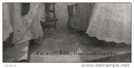 CPA 95 Un Mariage Au Château De Nointel - L´Entrée De L´Eglise ° Frémont édit. Beaumont-sur-Oise * Mariée Mode Robe - Nointel