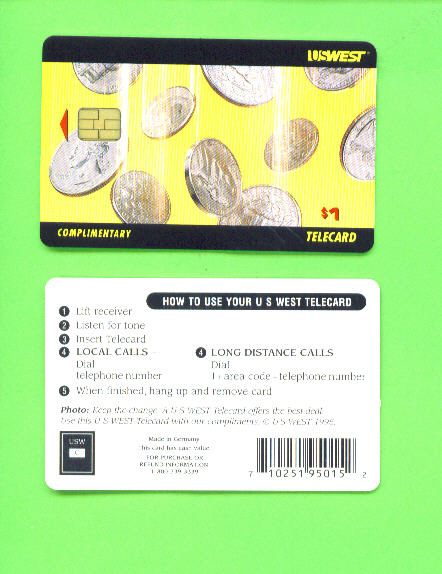 USA - Chip Phonecard/USWest Coins - [2] Chipkarten