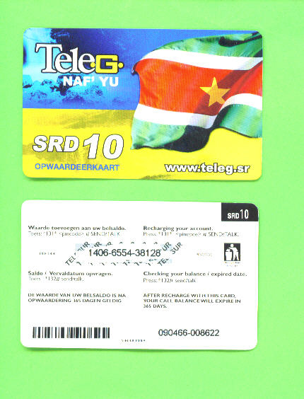 SURINAME - Remote Phonecard As Scan - Suriname