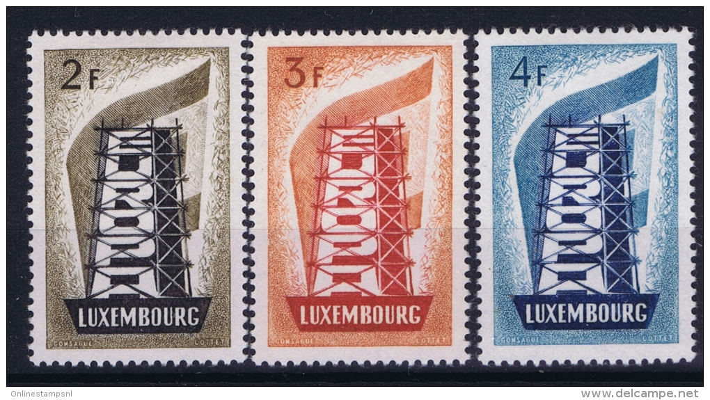 Luxembourg Cept 1956  Mi Nr 555 - 557  MH/* - Neufs