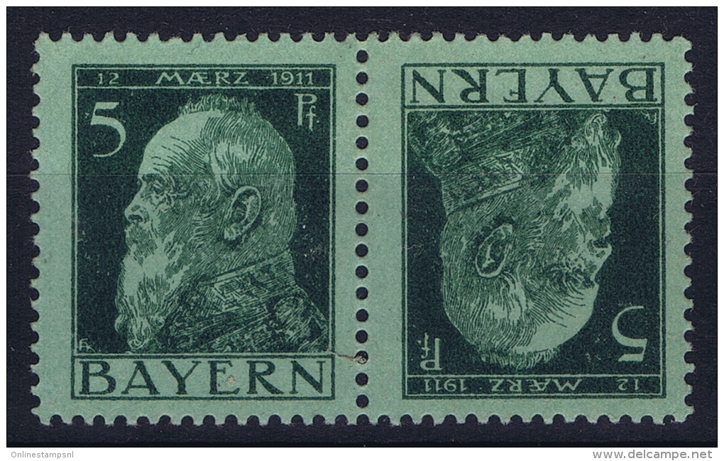 Bayern: Kehrdruck  Mi Nr 77   MH/*  1911 - Postfris