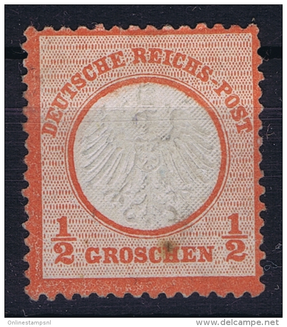 Deutsche Reich Mi Nr 3 Not Used (*) SG  1872 KB Spot - Unused Stamps