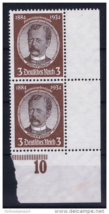 Deutsche Reich Mi Nr 540   Not Used (*) 1934 Bogenecke - Unused Stamps