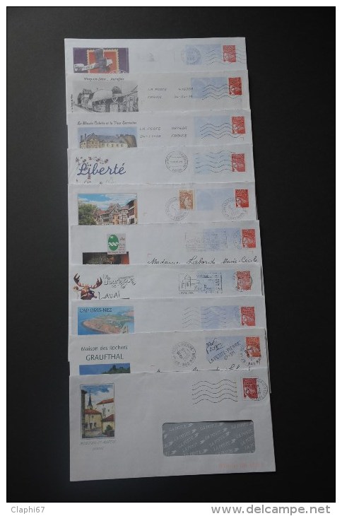 France: Lot De 10 PAP Différents Voyagés (voir Scan) - Lots Et Collections : Entiers Et PAP