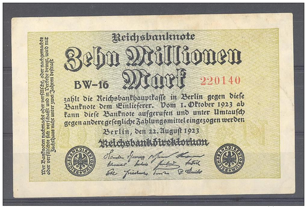 Zehn Millionen Mark  # 220140  Reichsbanknote - Altri & Non Classificati