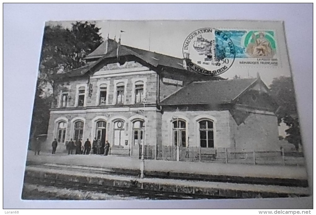 Carte Obl. Inauguration De La Gare Volgelsheim (68) 16/05/1993 - Cachets Provisoires