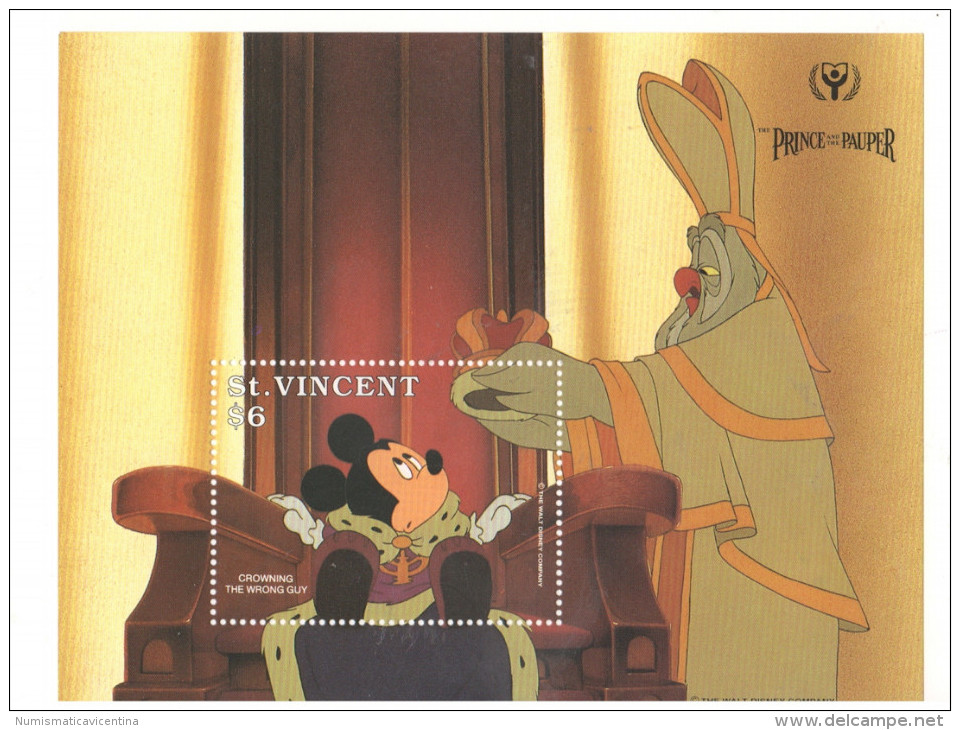 St. VINCENT Prince & Pauper $6 Disney - Disney