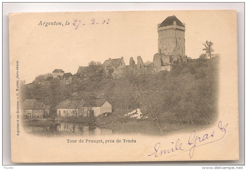 L30C160 - Argenton - Tour De Prunget, Près Du Tendu  -  G Mabire - Carte Précurseur - Autres & Non Classés