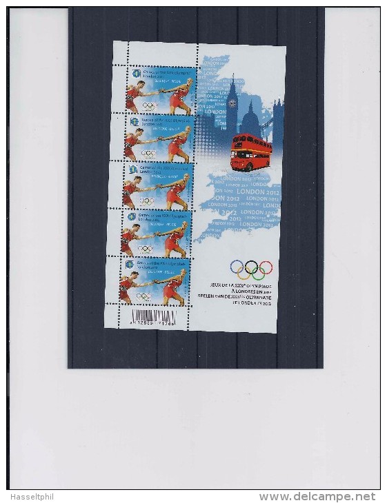 Belgie - Belgique 4243 Velletje Van 5 Postfris - Feuillet De 5 Timbres Neufs  -  Olympische Spelen Londen 2012 - Non Classés