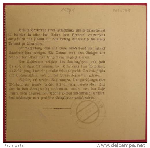 2500 Baden 2 - Zahlscheinabschnitt (Empfangschein) 1914 - Maschinenstempel (EMA)