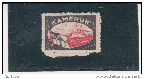 German Germany Mourning Labels Lost Colonies Kamerun Cinderella Issued In 1920 By Sigmund Hartig MH - Cameroun