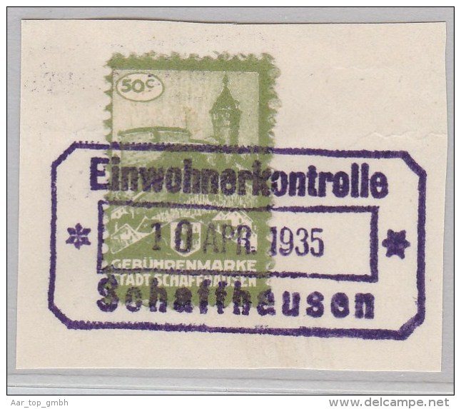 Heimat SH Schaffhausen 1935-04-10 50Rp. Fiskalmarken - Fiscaux