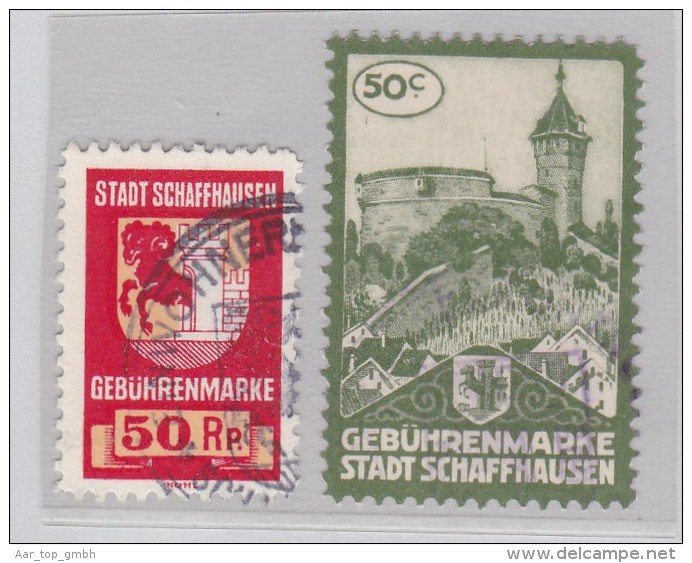 Heimat SH Schaffhausen Lot 2 Fiskalmarken Gebührenmarken - Fiscaux