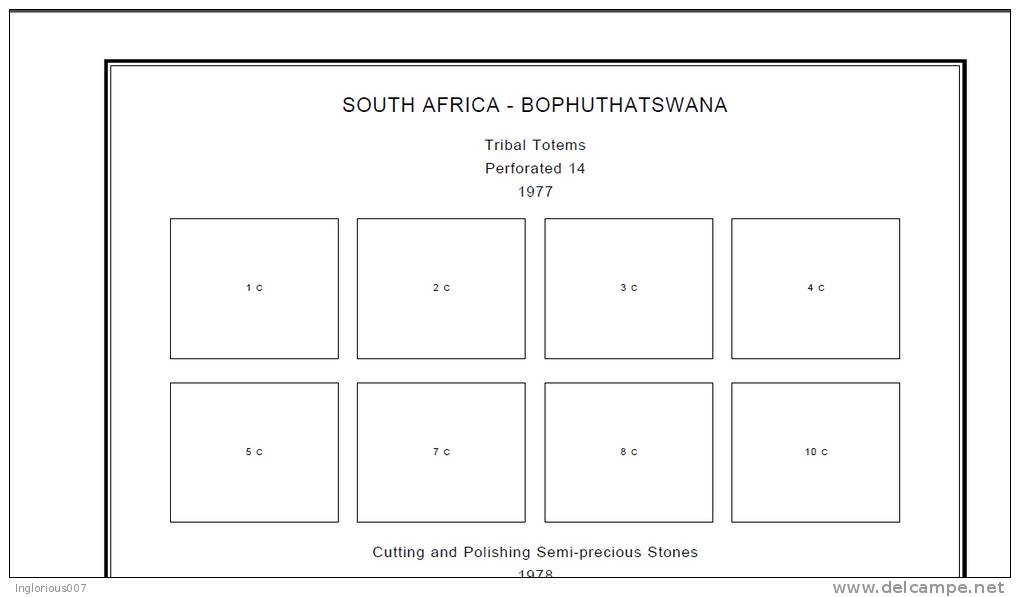 SOUTH AFRICA STAMP ALBUM PAGES 1910-2011 (391 Pages) - Inglés