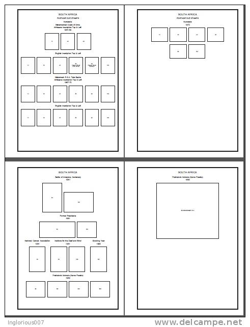 SOUTH AFRICA STAMP ALBUM PAGES 1910-2011 (391 pages)