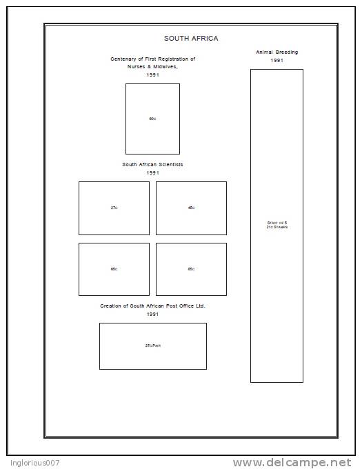SOUTH AFRICA STAMP ALBUM PAGES 1910-2011 (391 pages)