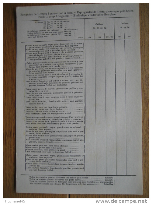 Catalogue 1923 FABRIQUES D´ARMES UNIES DE LIEGE - Marque "LE CENTAURE" - Armes De Chasse, Fusils, Carabines, Révolvers - Publicités