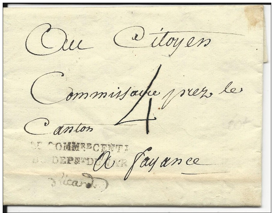 VAR - AN 6 - LETTRE Du COMMISSAIRE Du DIRECTOIRE à BRIGNOLES Avec MARQUE LINEAIRE RARE - 1701-1800: Precursori XVIII