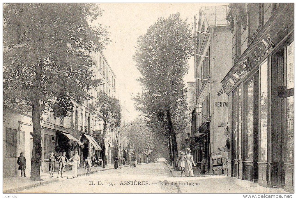 ASNIERES - Rue De Bretagne (animation) - Asnieres Sur Seine