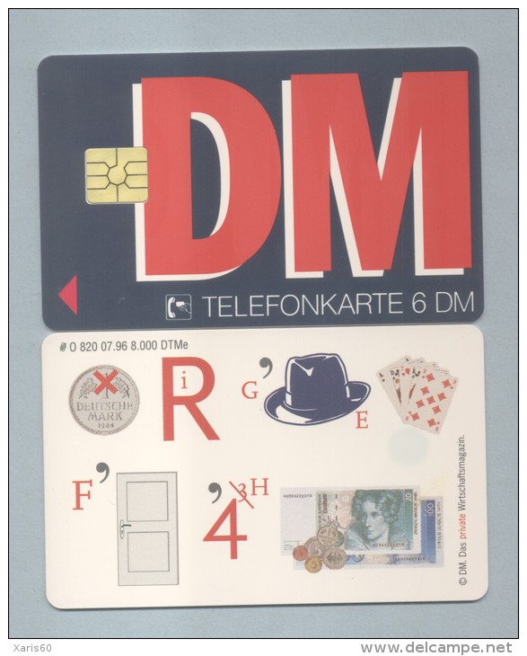 GERMANY: O-820 07/96 "Deutsche Mark" Unused (8.000ex) - O-Serie : Serie Clienti Esclusi Dal Servizio Delle Collezioni