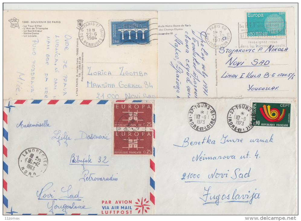 Lot 8 Envelopper EUROPA Francaise Lot 8 Letters - Sammlungen