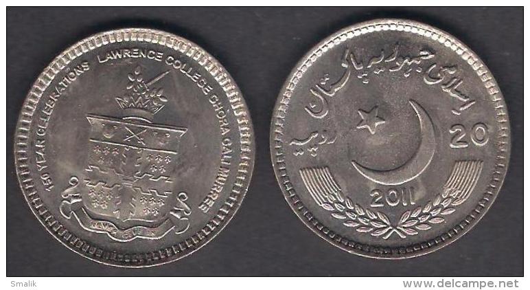 PAKISTAN 20 Rupees COMMEMORATIVE COIN 150 Years Of Lawrence College Murree 2011 UNC Rare - Pakistan