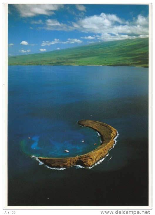 Morokini Extinct Volcano Island Off Maui Hawaii, C1990s Vintage Postcard - Maui