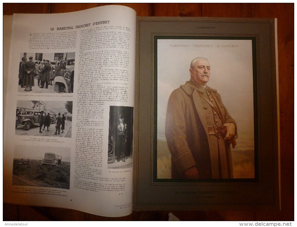 1942 Très Beau Portrait Du Maréchal FRANCHET D'ESPEREY; Les Assistantes Sociales De L'Air à Marignane; JERSEY Occupé - L'Illustration