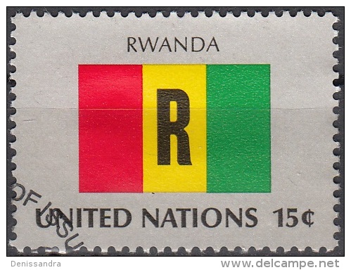 Nations Unies (New York) 1980 Yvert 330 O Cote (2015) 0.70 Euro Drapeau Rwanda Cachet Rond - Oblitérés